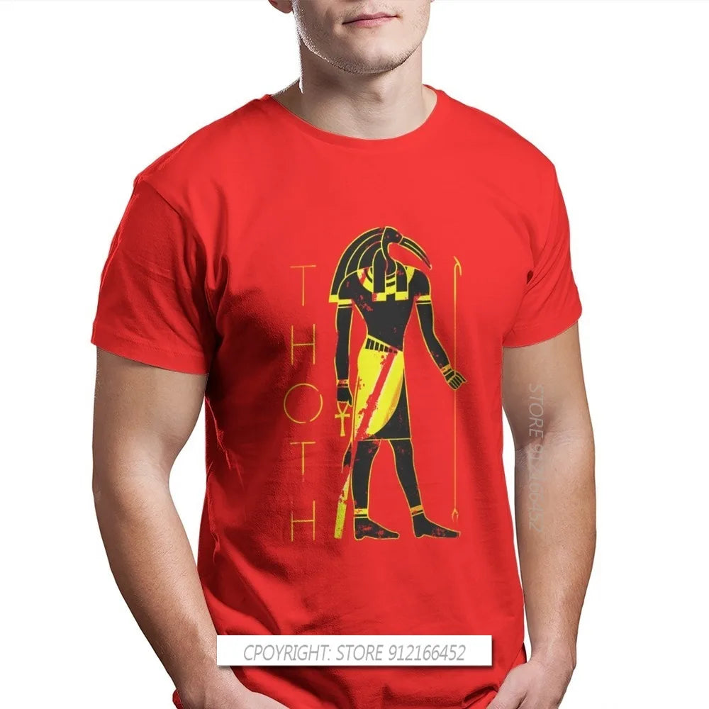 Men Egyptian Mythology Ancient Gods Atum Horus Osiris Oversize T-Shirt Thoth Pure Cotton Graphic Tops