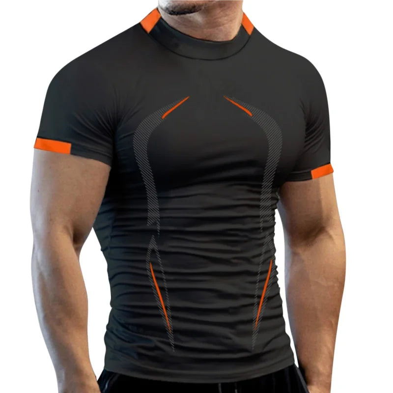 New Summer Gym Breathable T Shirt Men Quick Drying Jogging TShirt Men Training Tees Fitness Tops Running T-shirt - Live Store 4U