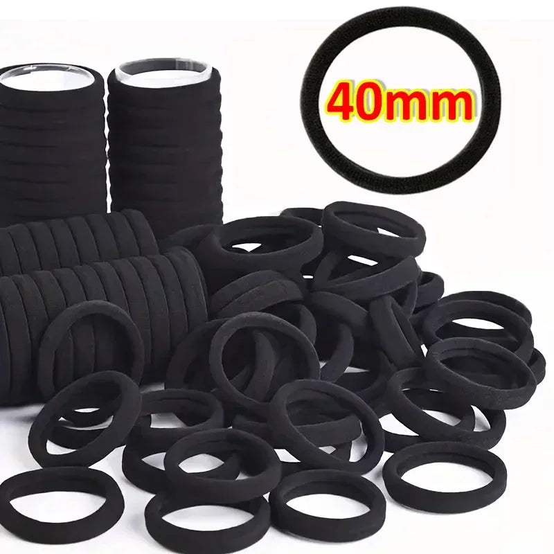 High Elastic Hair Bands for Women Girls Black Basic Hair Tie Headband Simple Ponytail Holder Headwear Hair Accessories