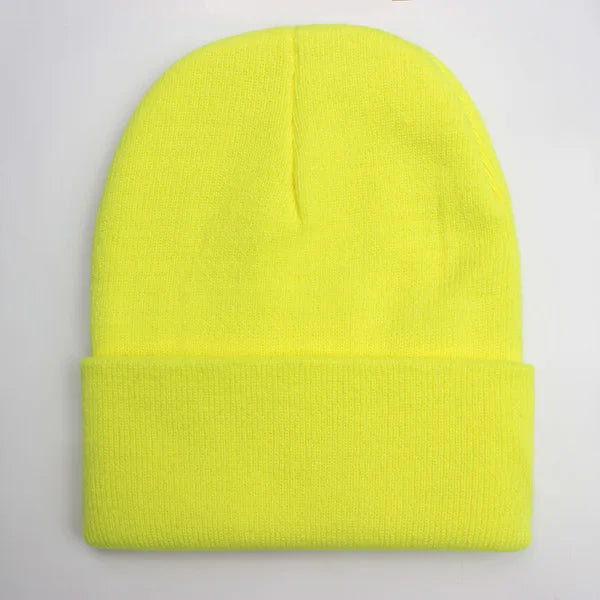 Solid Unisex Beanie Autumn Winter Wool Blends Soft Warm Knitted Cap Men Women SkullCap Hats Gorro Ski Caps 24 Colors Beanies - Live Store 4U