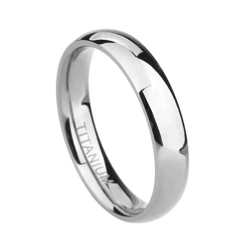 TIGRADE 2/4/6/8mm Mens Wedding Band Polished Women Titanium Simple Engagement Classic Rings Black Silver Color Lady anel 3-15 - Live Store 4U