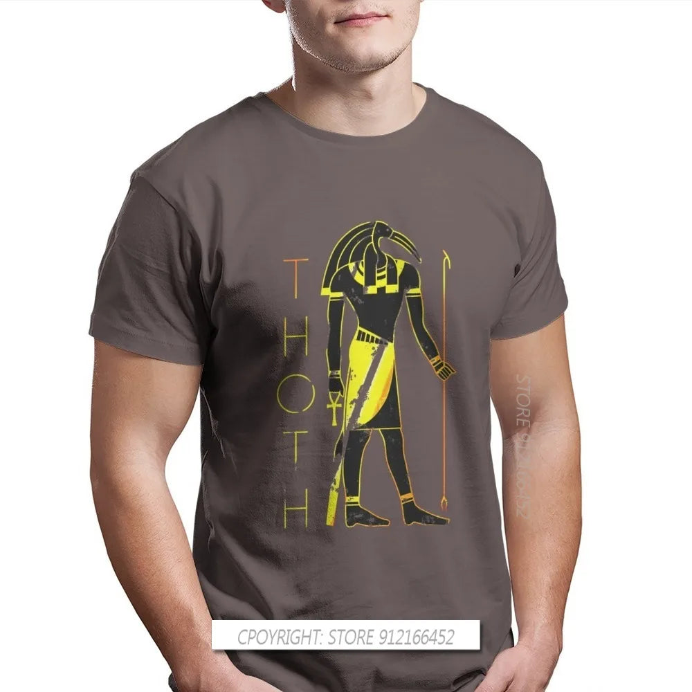 Men Egyptian Mythology Ancient Gods Atum Horus Osiris Oversize T-Shirt Thoth Pure Cotton Graphic Tops