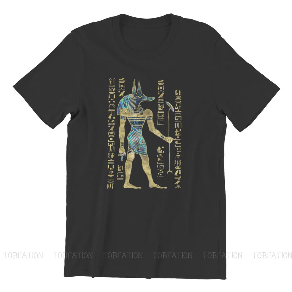 Ancient Egypt TShirt for Men Egyptian Anubis Ornament Humor Leisure Sweatshirts T Shirt Novelty New Design Loose