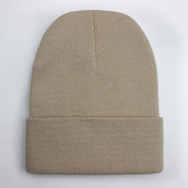 Solid Unisex Beanie Autumn Winter Wool Blends Soft Warm Knitted Cap Men Women SkullCap Hats Gorro Ski Caps 24 Colors Beanies - Live Store 4U