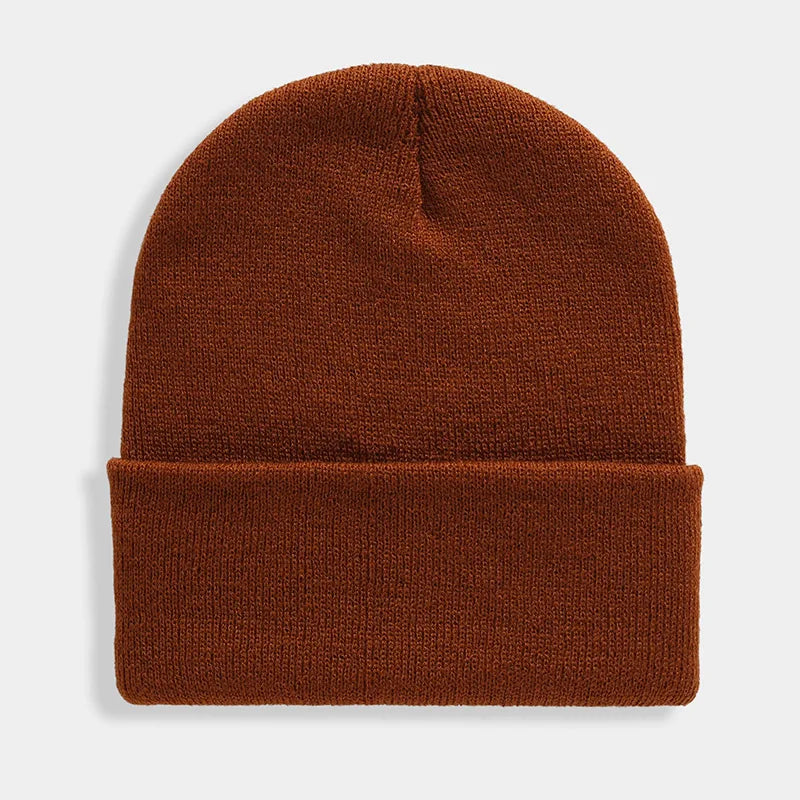 Solid Unisex Beanie Autumn Winter Wool Blends Soft Warm Knitted Cap Men Women SkullCap Hats Gorro Ski Caps 24 Colors Beanies - Live Store 4U