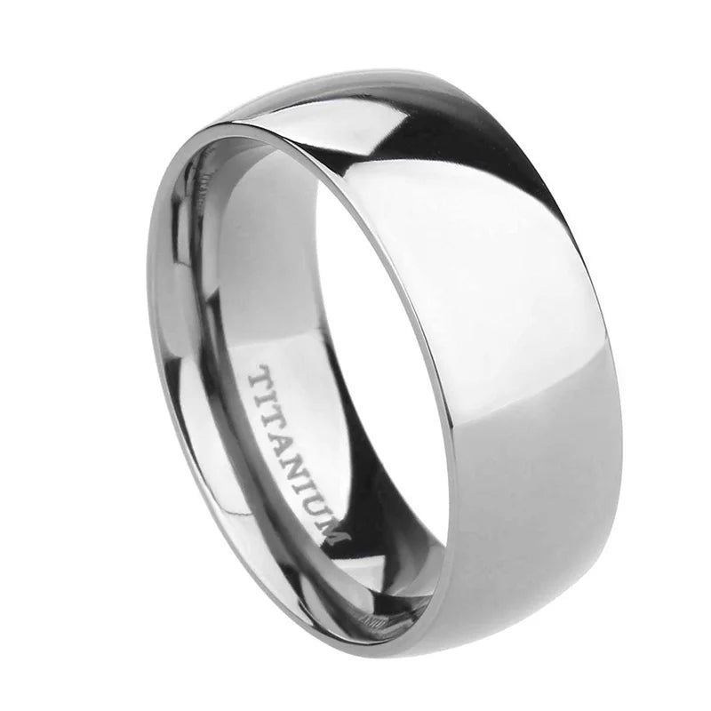TIGRADE 2/4/6/8mm Mens Wedding Band Polished Women Titanium Simple Engagement Classic Rings Black Silver Color Lady anel 3-15 - Live Store 4U