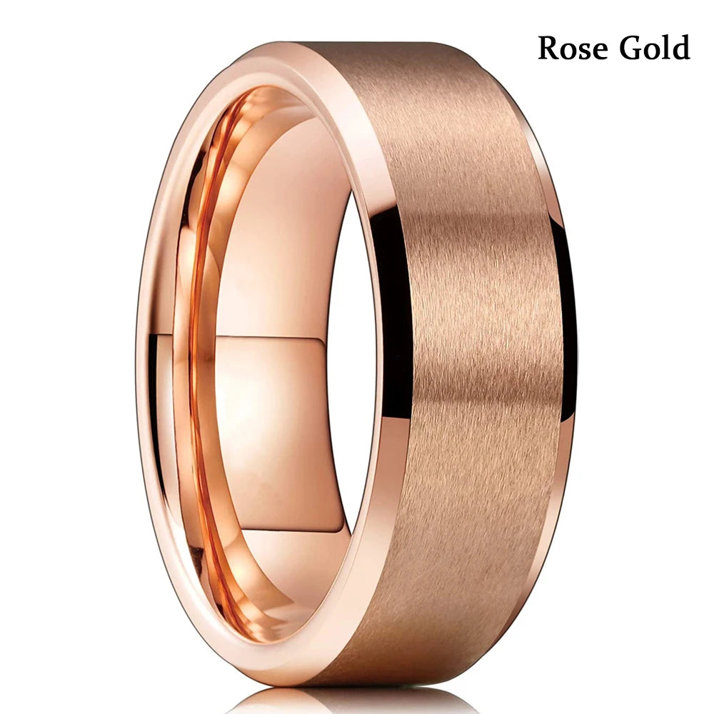 Fashion 8mm Red Groove Beveled Edge Stainless Steel Celtic Dragon Rings for Men Zircon Inlay Carbon Fibre Ring Men Wedding Band - Live Store 4U