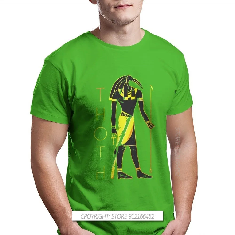 Men Egyptian Mythology Ancient Gods Atum Horus Osiris Oversize T-Shirt Thoth Pure Cotton Graphic Tops