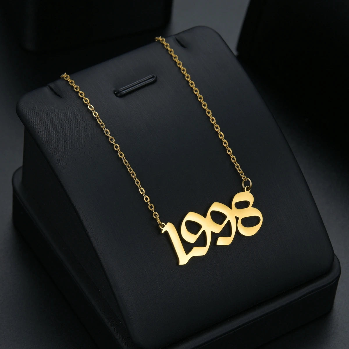 Stainless Steel 1980-2021 Birth Year Necklaces for Women Men Choker Date Number Pendant Necklace Jewelry Commemorat Gift - Live Store 4U