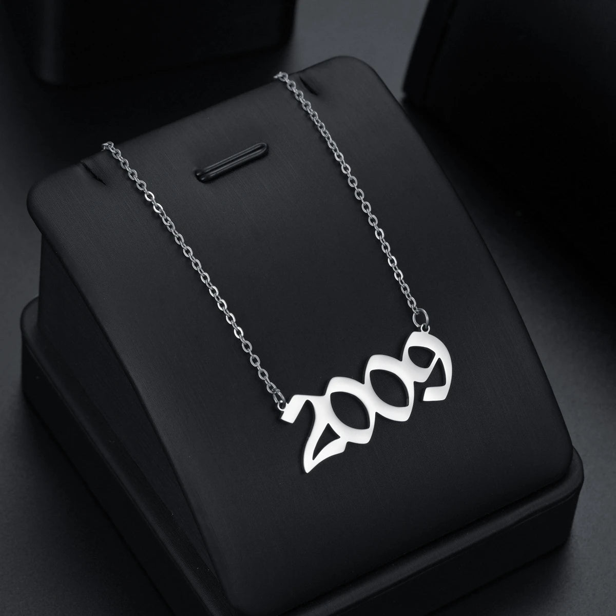 Stainless Steel 1980-2021 Birth Year Necklaces for Women Men Choker Date Number Pendant Necklace Jewelry Commemorat Gift - Live Store 4U