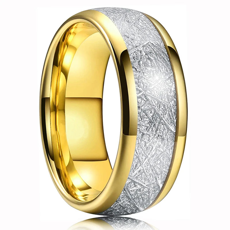 Fashion 8mm Red Groove Beveled Edge Stainless Steel Celtic Dragon Rings for Men Zircon Inlay Carbon Fibre Ring Men Wedding Band - Live Store 4U