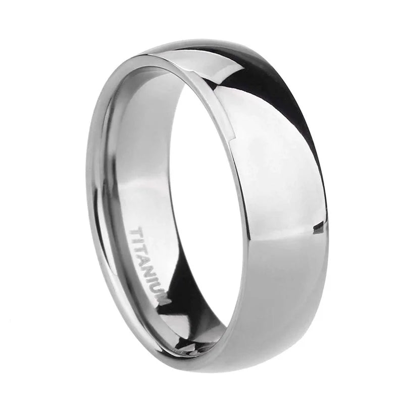 TIGRADE 2/4/6/8mm Mens Wedding Band Polished Women Titanium Simple Engagement Classic Rings Black Silver Color Lady anel 3-15 - Live Store 4U