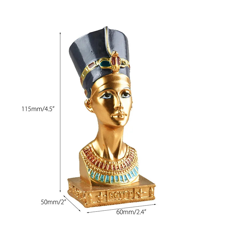 Glamorous Ancient Egyptian Pharaoh Queen Sculpture Ornament Resin Figurine Statue Miniatures Home Furnishing Office Decoration