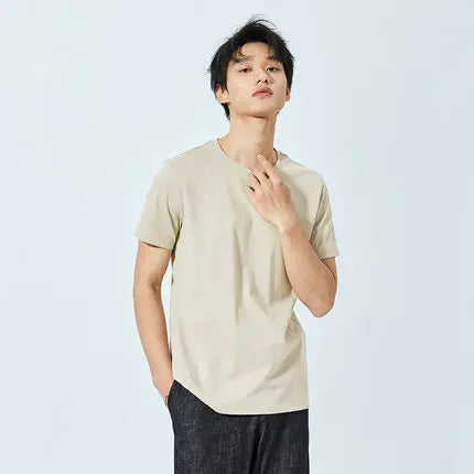 Semir Summer Cotton T Shirts Men 2024 Simple O Neck Stretch Solid New Tops Clothing Casual Tshirt Man Streetwear Cool Tee Shirts - Live Store 4U