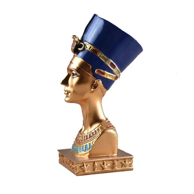 Glamorous Ancient Egyptian Pharaoh Queen Sculpture Ornament Resin Figurine Statue Miniatures Home Furnishing Office Decoration