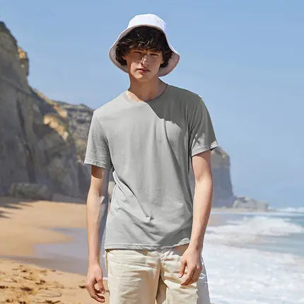 Semir Summer Cotton T Shirts Men 2024 Simple O Neck Stretch Solid New Tops Clothing Casual Tshirt Man Streetwear Cool Tee Shirts - Live Store 4U