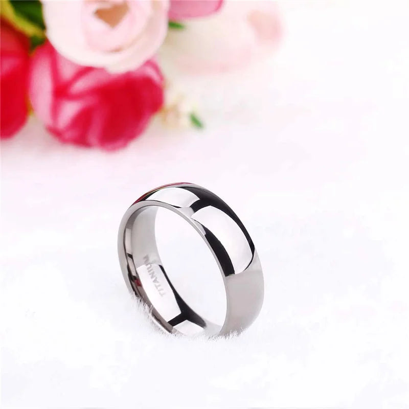TIGRADE 2/4/6/8mm Mens Wedding Band Polished Women Titanium Simple Engagement Classic Rings Black Silver Color Lady anel 3-15 - Live Store 4U