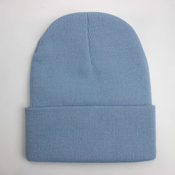 Solid Unisex Beanie Autumn Winter Wool Blends Soft Warm Knitted Cap Men Women SkullCap Hats Gorro Ski Caps 24 Colors Beanies - Live Store 4U