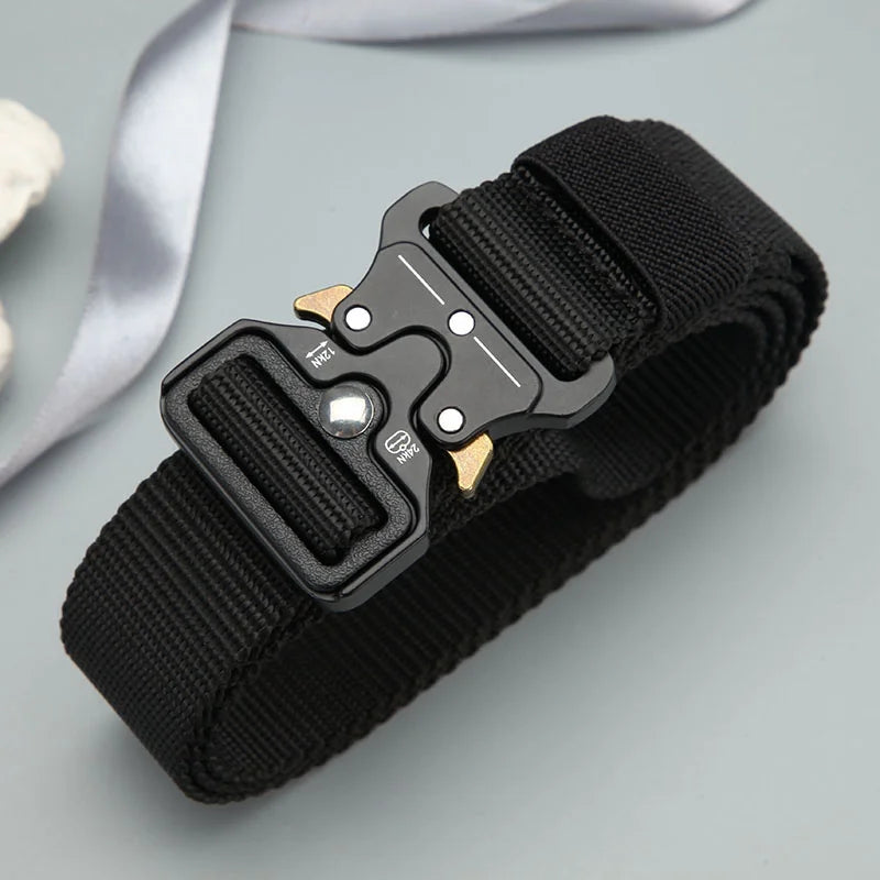Men's Belt Outdoor Hunting Tactics Belt Multi functional Buckle Nylon Belt High Quality Marine Corps Canvas Belt - Live Store 4U