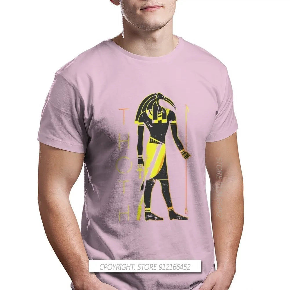 Men Egyptian Mythology Ancient Gods Atum Horus Osiris Oversize T-Shirt Thoth Pure Cotton Graphic Tops