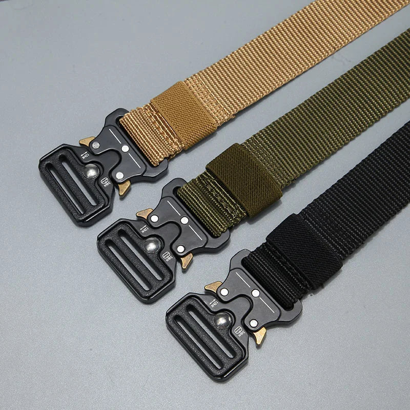 Men's Belt Outdoor Hunting Tactics Belt Multi functional Buckle Nylon Belt High Quality Marine Corps Canvas Belt - Live Store 4U