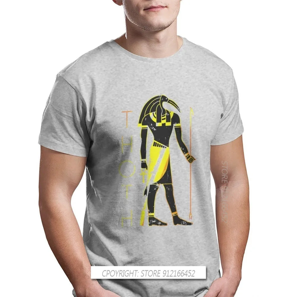 Men Egyptian Mythology Ancient Gods Atum Horus Osiris Oversize T-Shirt Thoth Pure Cotton Graphic Tops