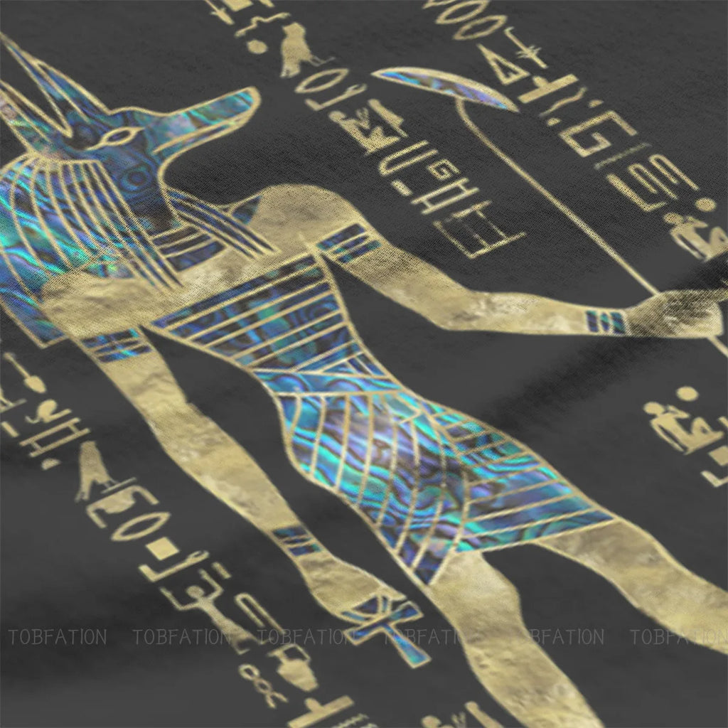 Ancient Egypt TShirt for Men Egyptian Anubis Ornament Humor Leisure Sweatshirts T Shirt Novelty New Design Loose