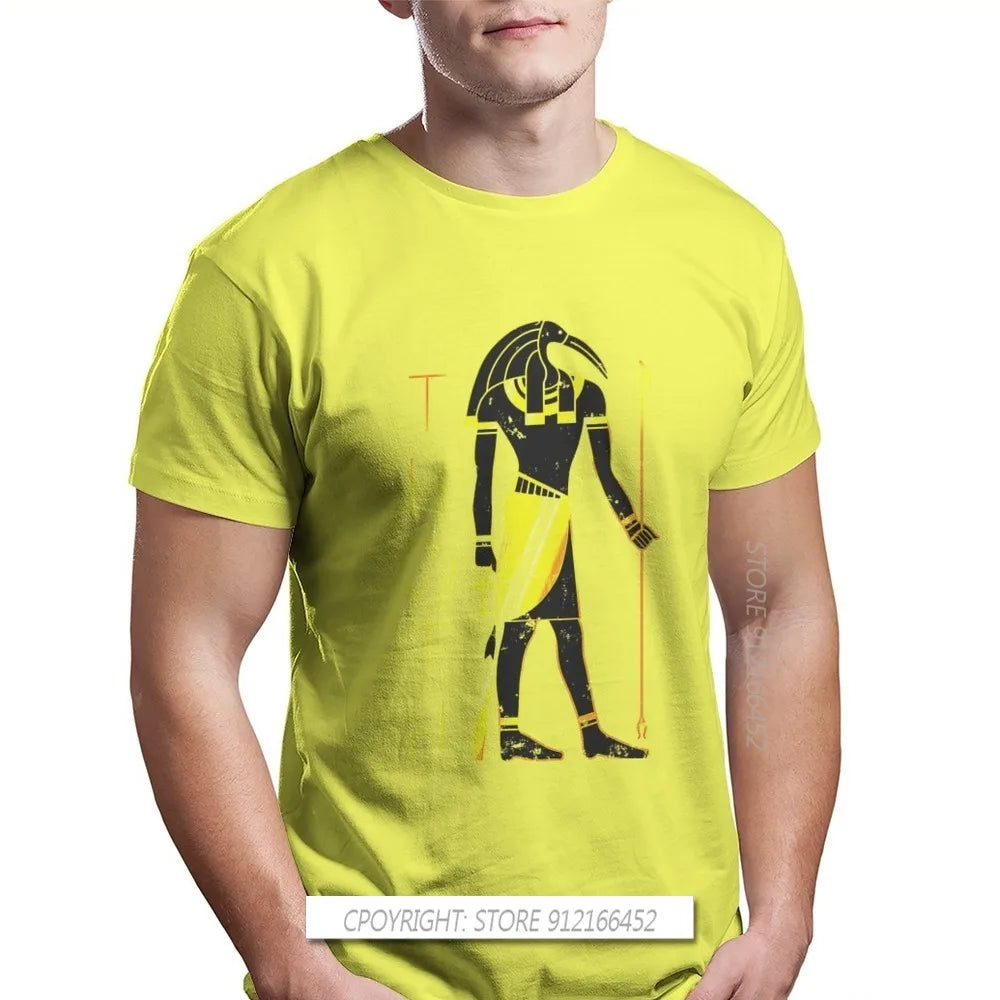 Men Egyptian Mythology Ancient Gods Atum Horus Osiris Oversize T-Shirt Thoth Pure Cotton Graphic Tops