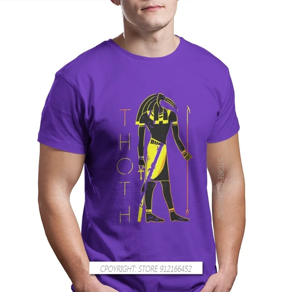 Men Egyptian Mythology Ancient Gods Atum Horus Osiris Oversize T-Shirt Thoth Pure Cotton Graphic Tops