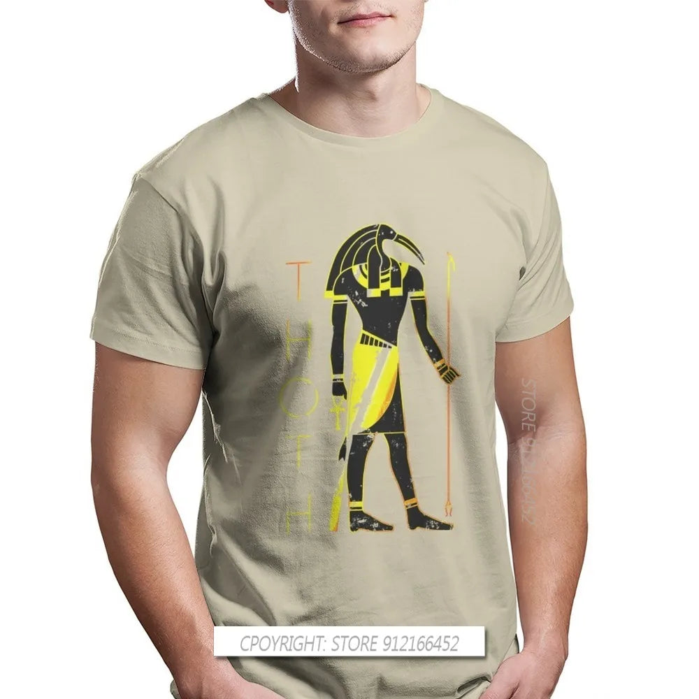 Men Egyptian Mythology Ancient Gods Atum Horus Osiris Oversize T-Shirt Thoth Pure Cotton Graphic Tops