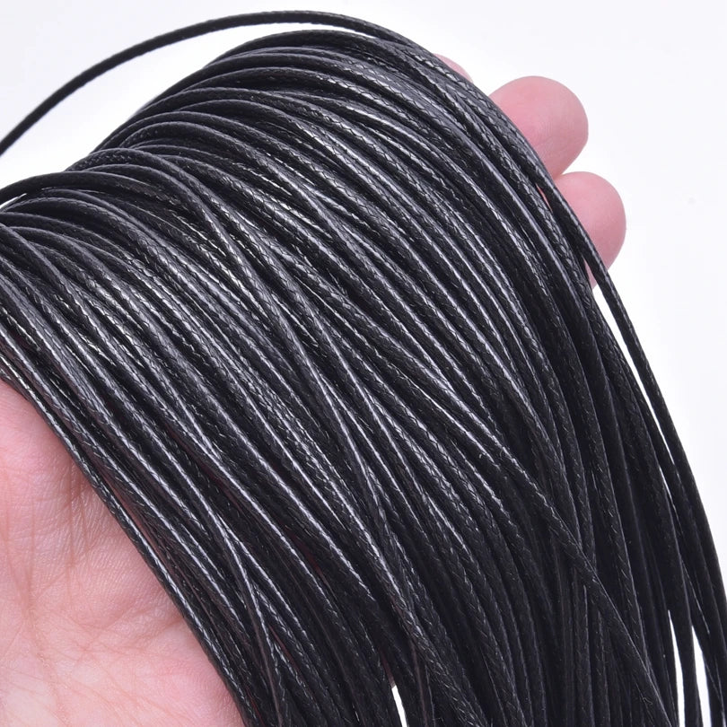 10/20/30pcs DIY 50cm Leather Rope Chain Necklace For Women Men Accessories Black Color Braided Adjustable Wax Cord Lobster Clasp - Live Store 4U