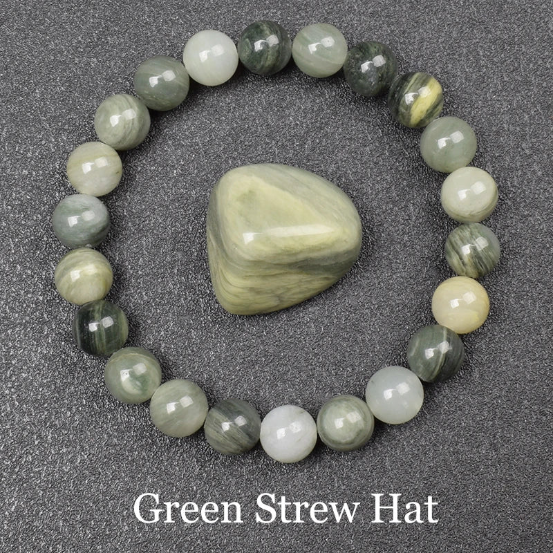 Natural Golden Obsidian Stone Beads Bracelet Men Women Golden Light Rainbow Obsidian Raw Stone Round Bead Natural Energy Jewelry - Live Store 4U