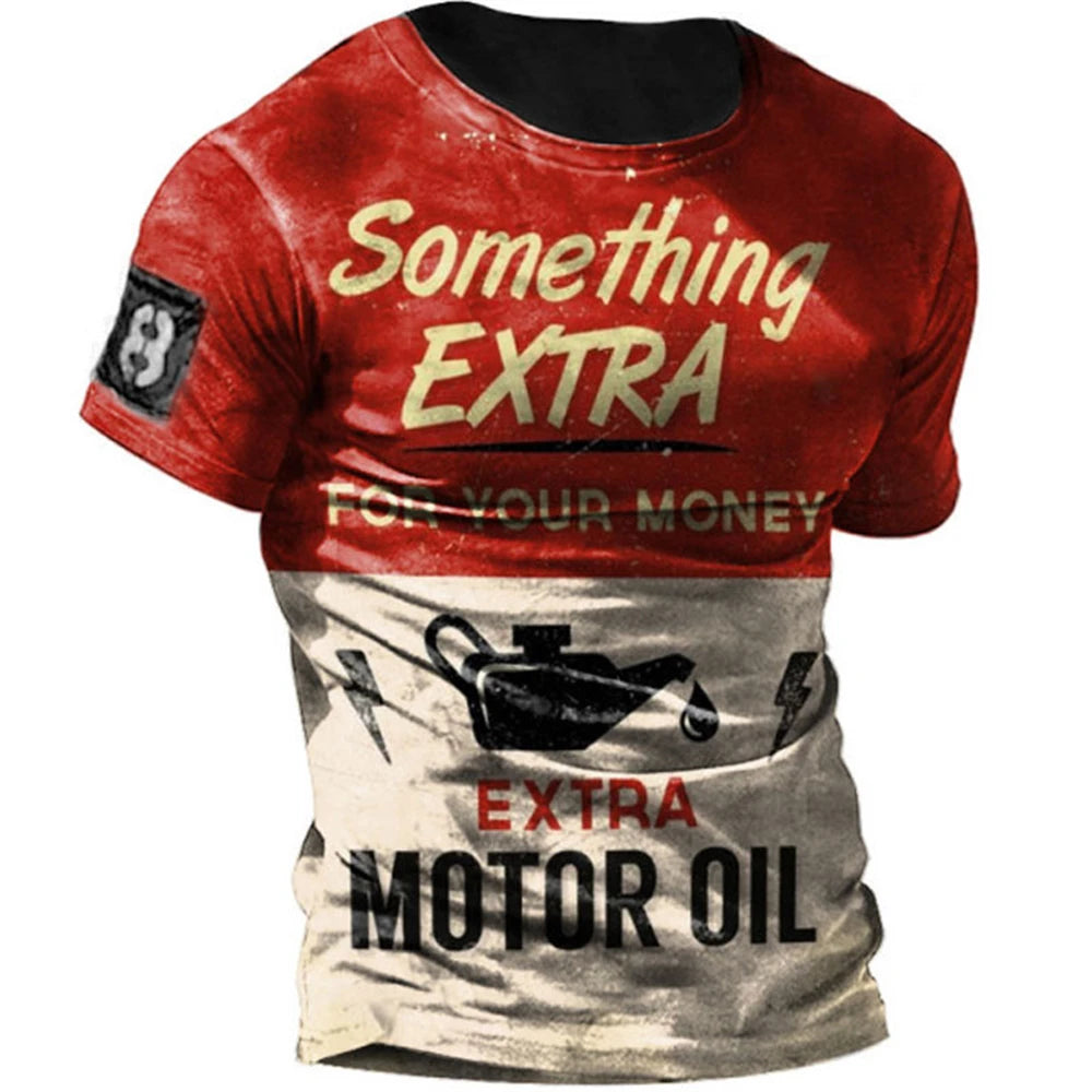 Men Vintage Motorcycle T Shirt 3d Print Casual Short Sleeve Loose Oversized Tshirts For Men Sweatshirt Men's Top Clothing Camise - Live Store 4U