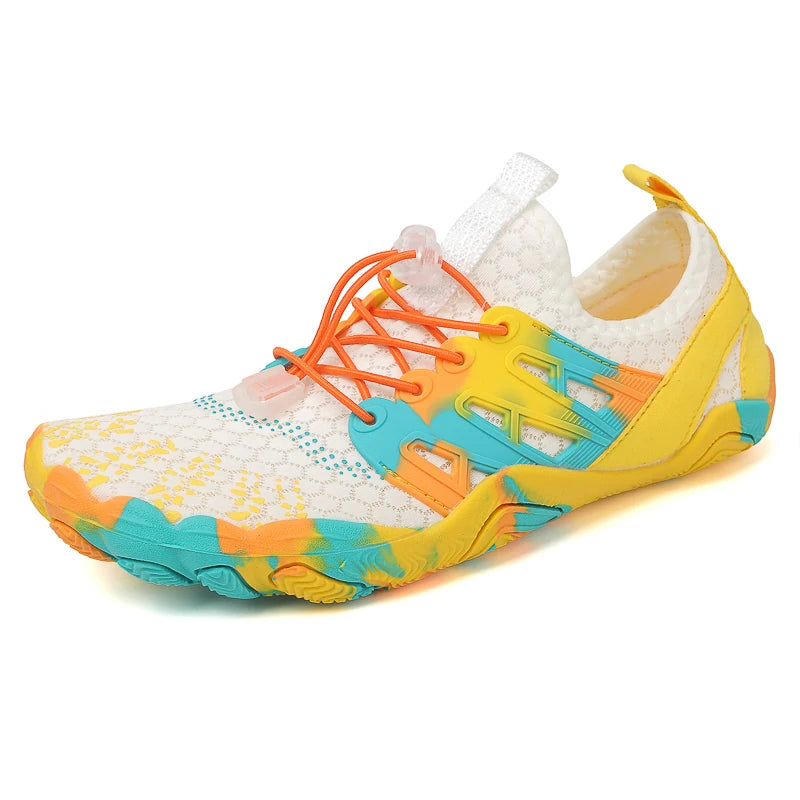 Summer Upstream Wading Shoes Five Fingers Beach Barefoot Colorful Sandals Men Women Pool Swimming Portable Aqua Sneakers Unisex