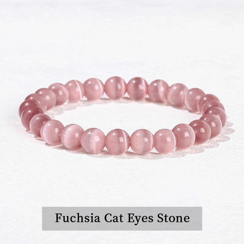 JD 6 8 10mm Natural Stone Beaded Bracelet Obsidian Fluorite Quartz Jasper Healing Beads Bangles Women Men Stretch Yoga Jewelry - Live Store 4U