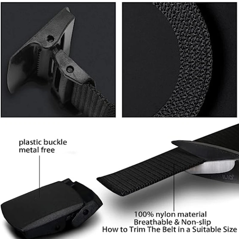 8 Colors Men Female Belts Military Nylon Adjustable Belt Outdoor Travel Tactical Waist Belt with Plastic Buckle for Pants 120cm - Live Store 4U