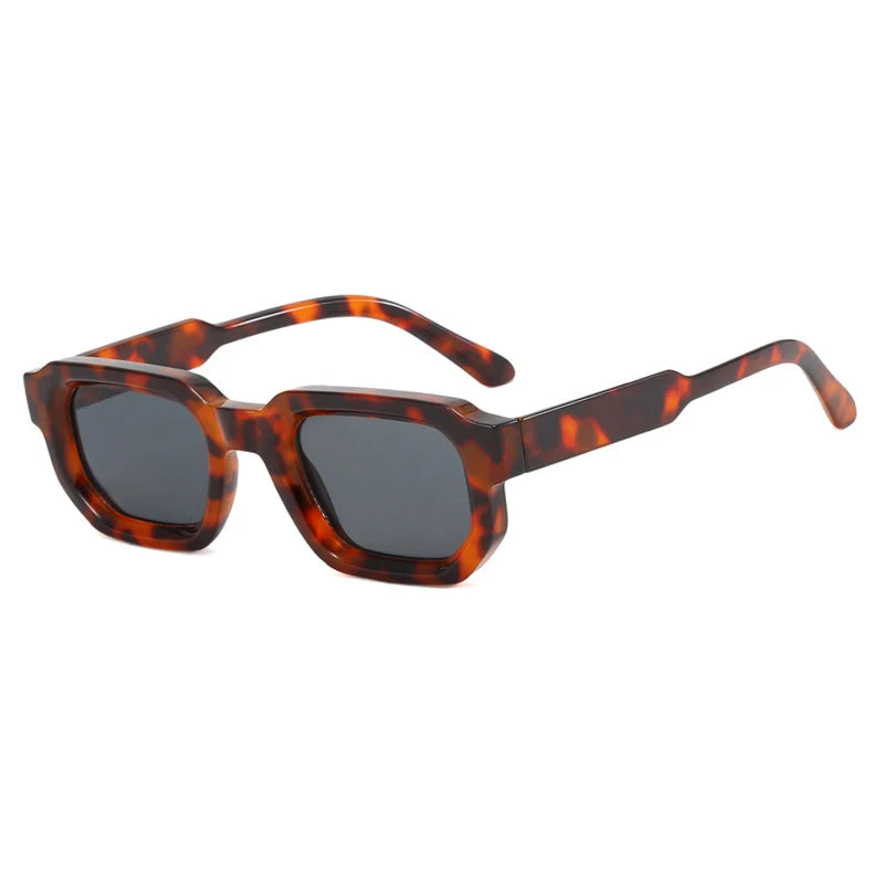 Men Vintage Rectangle Frame Sunglasses Fashion Retro Sun Glasses Luxury Brand Design UV400 Shades Eyewear Women Goggles