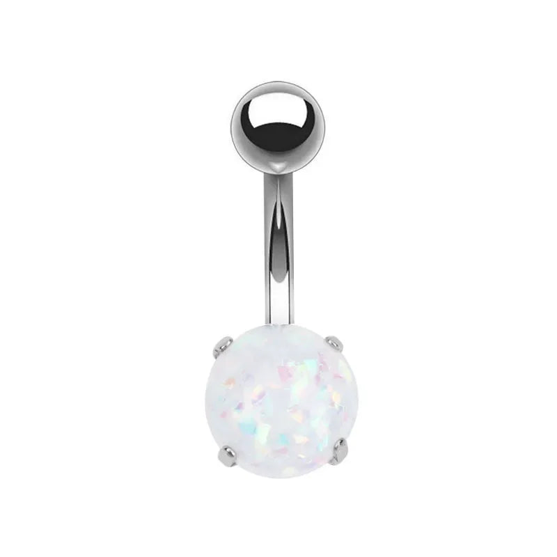 1pc 14G Belly Button Rings Navel Nombril Piercing Stainless Steel Belly Rings Women CZ Body Piercing Crystal Belly Rings Jewelry