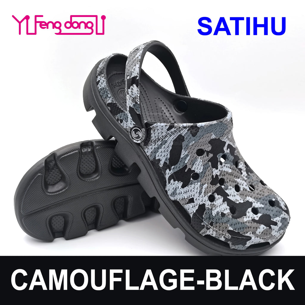 SATIHU Clogs Beach Sandals Casual Shoes Family Parent-child Male Female Lovers Friends Summer Stroll Antiskid Waterproof Fashion