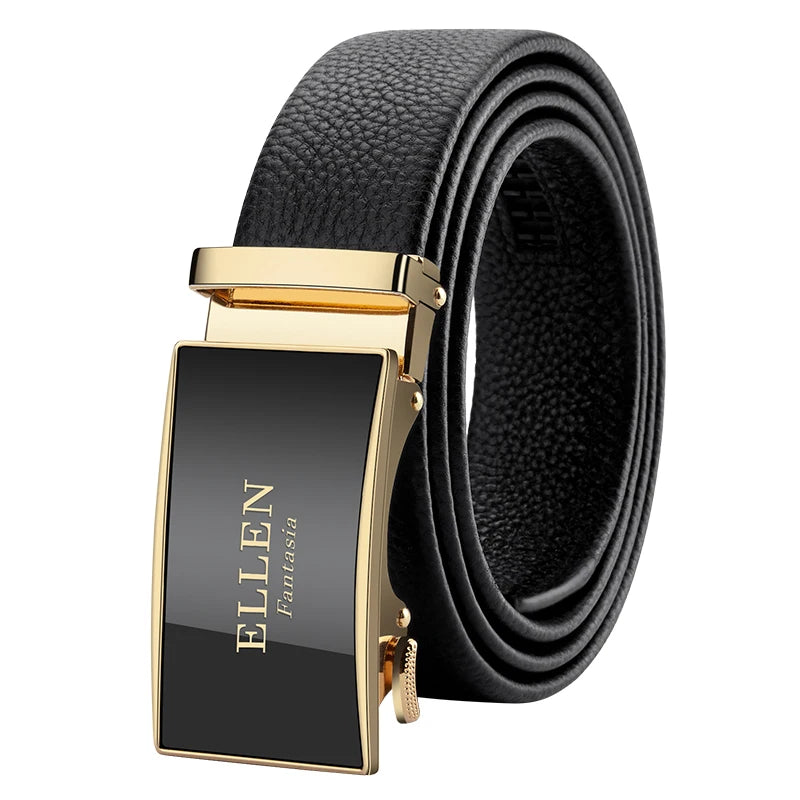 OYIFAN Men Belt Genuine Leather belt for men Alloy buckle ratchet belts Men Designer Belt Automatic belts 벨트 - Live Store 4U