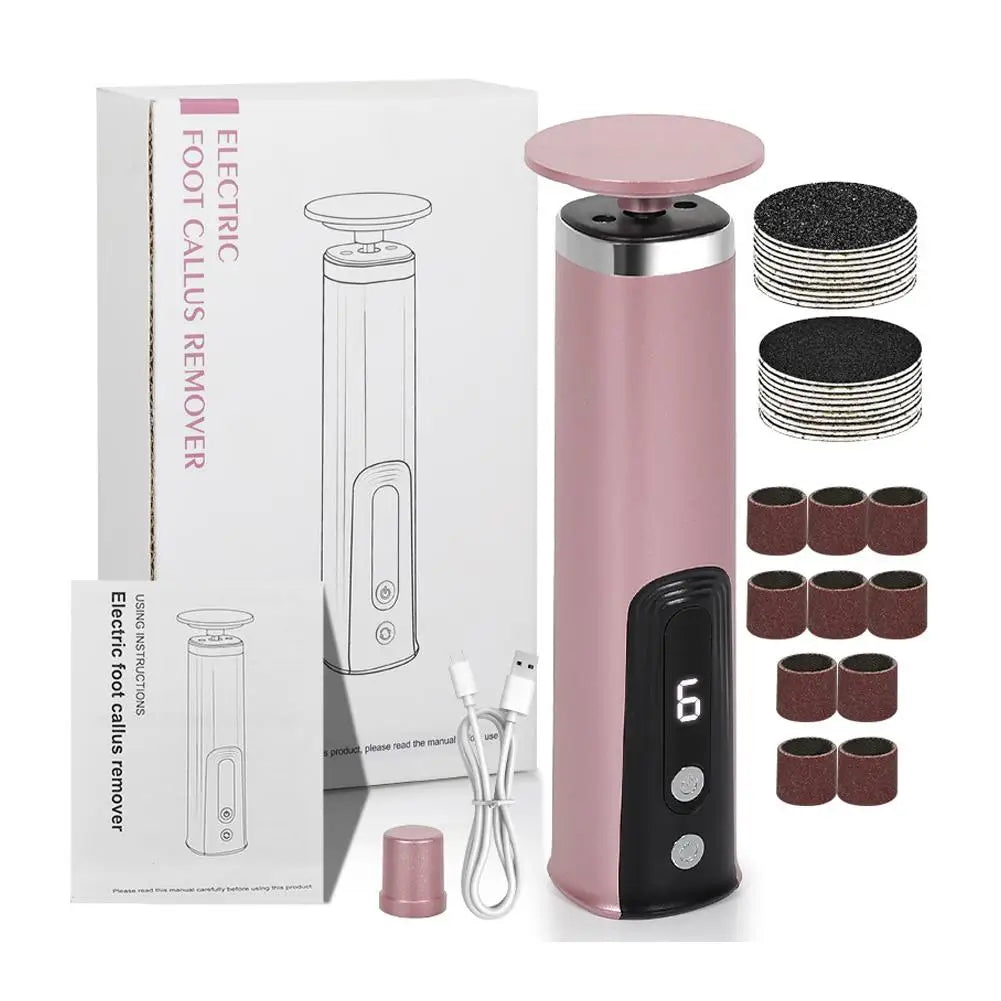 Electric Foot File Callus Remover For Feet, Professional Foot Scrubber Sander Grinder For Dead Skin Cracked Heel Pedicure Tool
