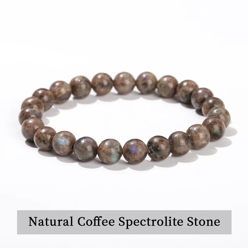 JD 6 8 10mm Natural Stone Beaded Bracelet Obsidian Fluorite Quartz Jasper Healing Beads Bangles Women Men Stretch Yoga Jewelry - Live Store 4U