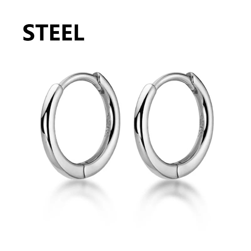 1 Pairs Multi Types Unisex Black Gold Color Stainless Steel Earring For Women Men Punk Gothic Piercing Fake Earrings Jewelry - Live Store 4U