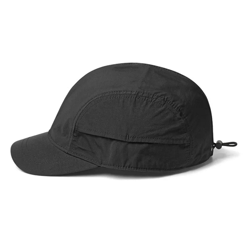 Short-brimmed solid color baseball cap  Lightweight Quick-Dry Polyester Adjustable Buckle Closure Sun Protection Breathable Brim