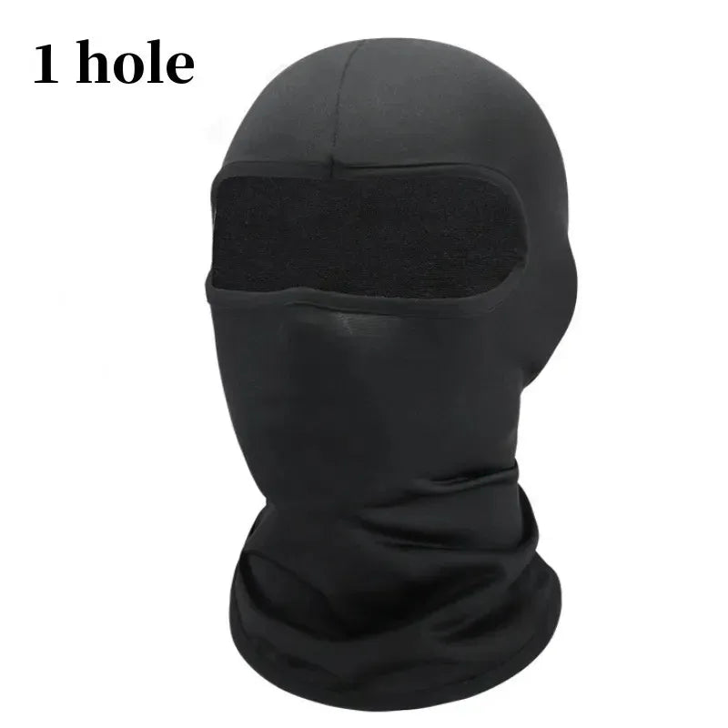 Black Full Face No Hole Cover Hat Women Men Army Tactical Cs Balaclava Cap Sun Uv Protection Bike Motorcycle Multi-Hole Ski Mask - Live Store 4U