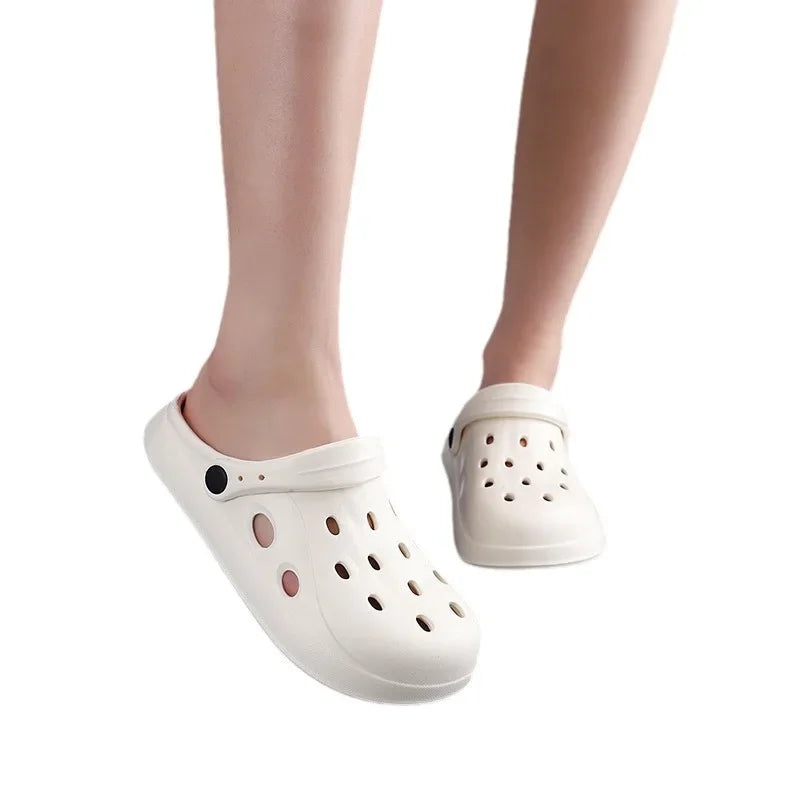 Mens Summer Beach Sandals Unisex Casual Garden Clogs Outdoor Wide Toe CR Sandals for Ladies Non Slip House Shower Slippers