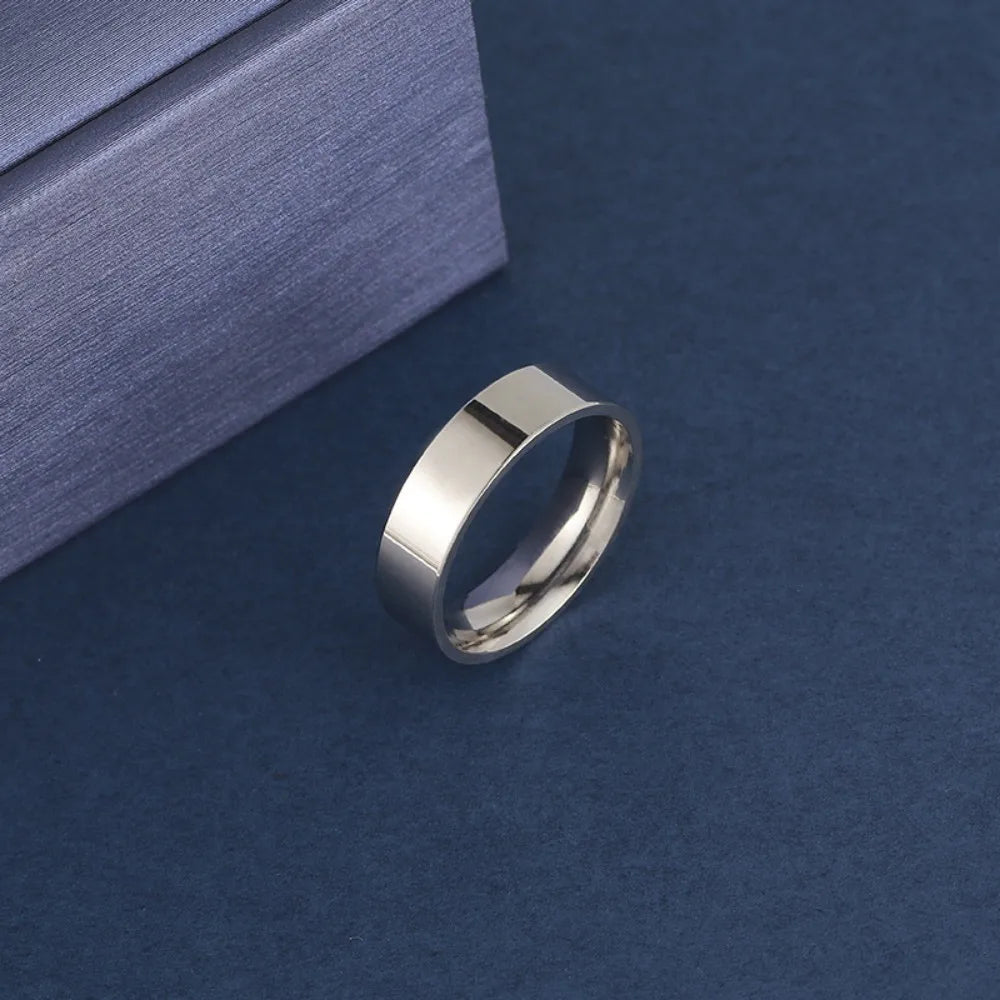Fashion Charm Jewelry Ring for Men Women Stainless Steel Black Rings Wedding Engagement High Quality Matte Male Accessory - Live Store 4U