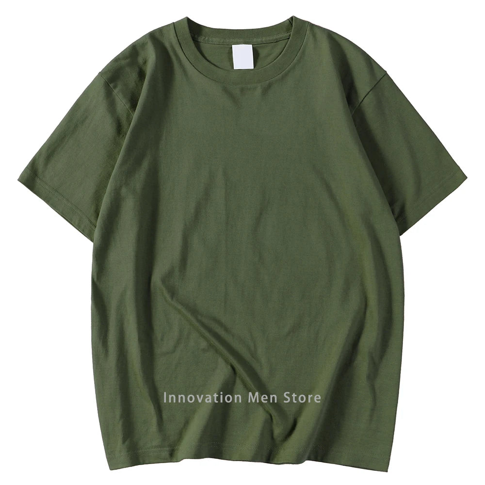 New Candy Color 100% Cotton T-Shirts Men Women 14 Colors Oversized Short Sleeves High Quality Brand Tee Clothing Soft T Shirts - Live Store 4U