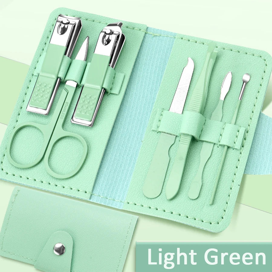 Professional Nail Clippers Set for Men, Stainless Steel Portable Nail Cutter Kit, High Carbon Steel Blade, Portable set