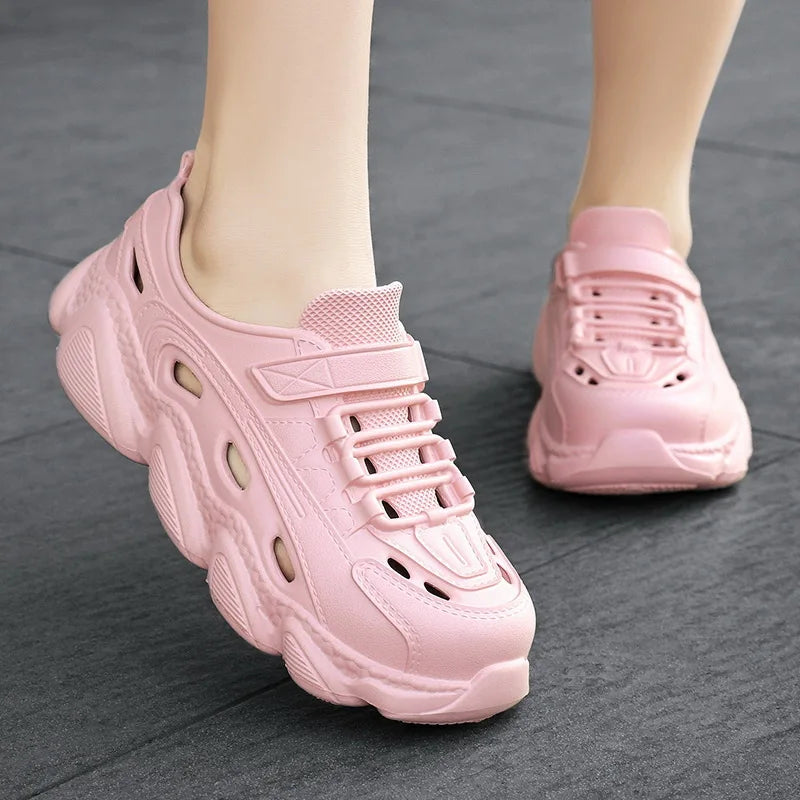 Summer Men's Super Light Sandals EVA Flat Waterproof Sneakers Thick Sole Slip-On Casual Shoes Fishing Driving Outdoor Jogging